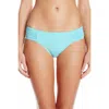 Seafolly Quilted Hipster Bikini Bottom In Sea Ice Blue In Blue