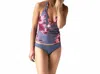 Seafolly Radiance V Neck Tankini Top In Radiance Floral In Blue