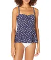 Seafolly Remix Dd Trapeze Tankini In Indigo In Multi