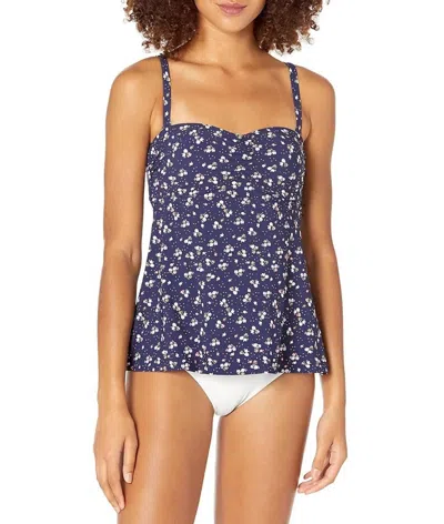 Seafolly Remix Dd Trapeze Tankini In Indigo In Multi