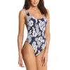 Seafolly Retro Tank Maillot One Piece In Royal Horizon In Blue