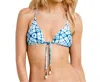 Seafolly Reversible Triangle Bikini Top In Sea Caribbean Ink In Multi