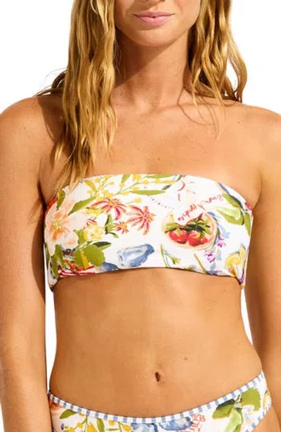 Seafolly Reversible Tube Bikini Top In White