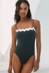 Seafolly Ricrac One-piece Swimsuit In Green