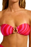 Seafolly Ring Front Bandeau Bikini Top In Orange