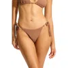 Seafolly Rio Side Tie Bikini Bottoms In Neutral