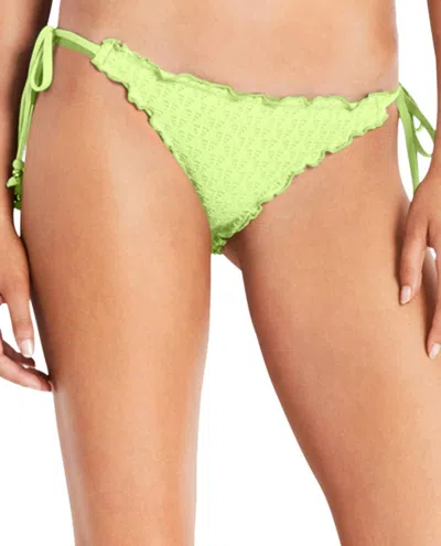Seafolly Ruffle Tie Side Hipster Bikini Bottom In Havana In Brown