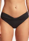 Seafolly Safari Spot Twist Bikini Bottom In Black In Black