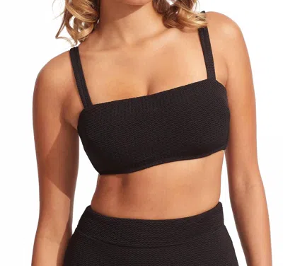 Seafolly Sea Dive Dd Tank Bra Bikini Top In Black