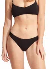 Seafolly Sea Dive High Cut Bikini Bottom In Black In Black