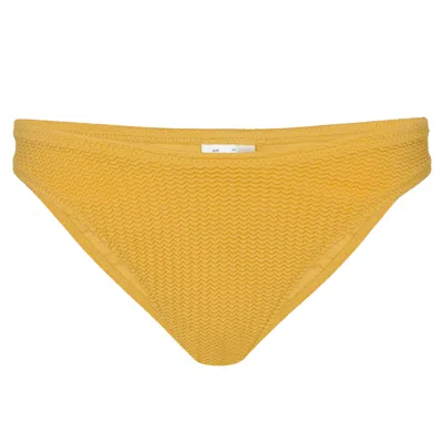 Seafolly Sea Dive High Cut Pant Tuscan Sunset In Yellow