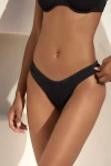 Seafolly Sea Dive High-cut Rio Bikini Bottoms In Black
