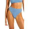 Seafolly Sea Dive High Waist Bikini Bottoms In Blue