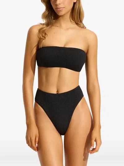Seafolly Sea Dive High-waisted Bikini Bottom In Multi