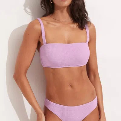 Seafolly Sea Dive Hipster Pant Adjustable Bottom In Lilac In Purple