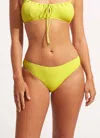 Seafolly Sea Dive Hipster Pant In Wild Lime In Yellow