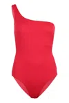 Seafolly Sea Dive One Shoulder One Piece Chili Red In Red
