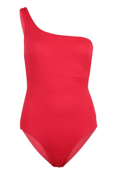 Seafolly Sea Dive One Shoulder One Piece Chili Red