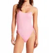 Seafolly Sea Dive Scoop Neck Drawstring Side One Piece Swimsuit In Parfait Pink In Pink
