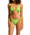 Seafolly Sea Dive Slide Tri Bikini Top In Jasmine Green In Green