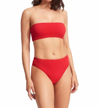 SEAFOLLY SEA DIVE TUBE TOP IN CHILLI RED