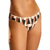 Seafolly Secret Garden Reversible Hipster Bikini Bottoms In Black
