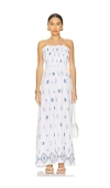 Seafolly Shirred Maxi Dress In White
