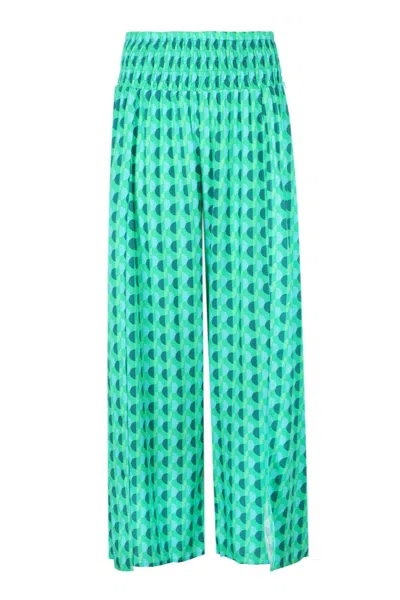 Seafolly Shirred Waist Wrap Pant Vivid Green
