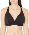 Seafolly Signature Dd Longline Tri Swim Bikini Top In Black In Black