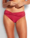 Seafolly Signature Twist Hipster In Rouge