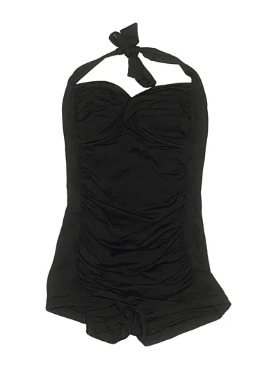 Pre-owned Seafolly Sleeveless Top Black Halter Neckline Tops