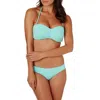 Seafolly Solid Quilted Bustier Bikini Top In Iceberg In Blue