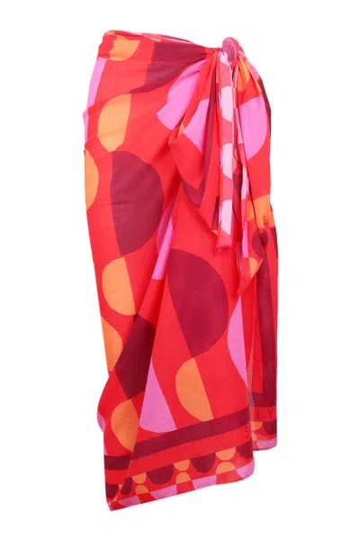 Seafolly Sorrento Sarong Flame In Red