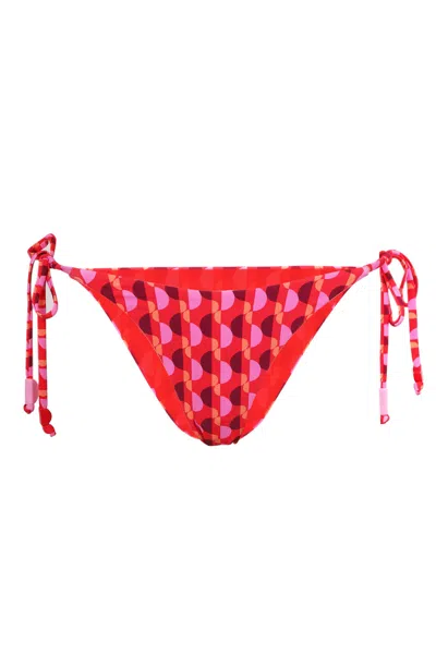 Seafolly Sorrento Tie Side Rio Pant Flame In Red