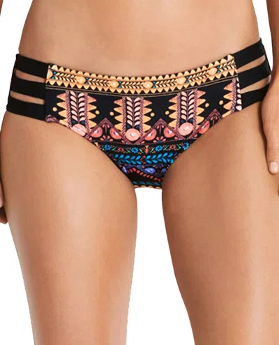 Seafolly Strappy Hipster Bikini Bottom In Sea Spice Temple In Multi