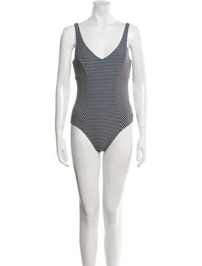 Pre-owned Seafolly Striped One-piece In Black