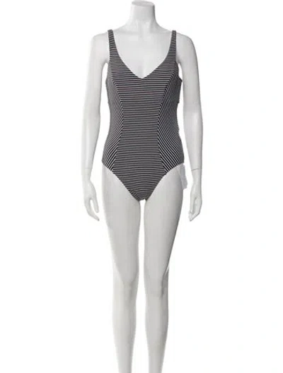 Pre-owned Seafolly Striped One-piece In Black
