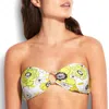 Seafolly Summer Of Love Bikini Top In Green Leaf In Multi
