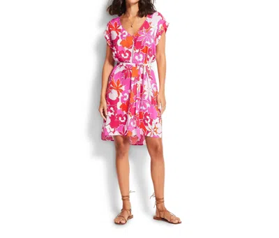 Seafolly Sun Dancer Cover Up In Spicy Orange In Pink