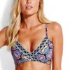 Seafolly Sun Temple Wrap Top In Multi