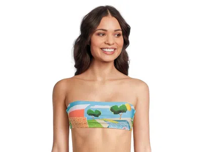 Seafolly Sunset Bandeau In Blue