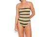 Seafolly Sunset Stripe Maillot One Piece In Lurex Gold In Brown