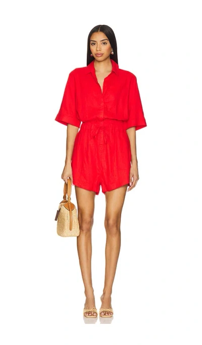 Seafolly Sunside Playsuit In 火焰红