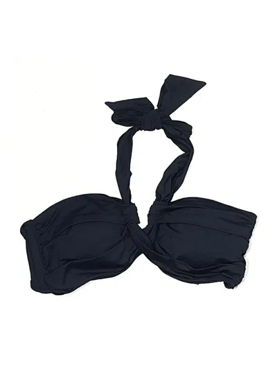 Seafolly Swimsuit Top Black Solid Pattern Swimwear