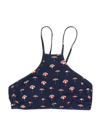 Pre-owned Seafolly Swimsuit Top Blue Print Pattern Swimwear