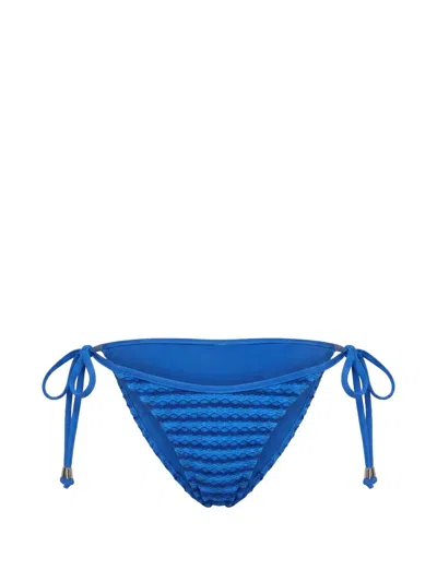 Seafolly Textured Bikini Bottoms In Blue