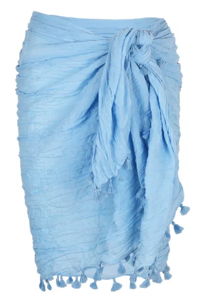 Seafolly Textured Cotton Beach Wrap Cornflower In Blue