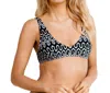 Seafolly Tie Back Bralette Bikini Top In Sea Black White In Multi