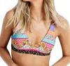 Seafolly Tie Back Bralette Bikini Top In Sea Caribbean Kool In Multi