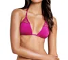 Seafolly Triangle Bikini Top In Sea Flower Festival Pink In Multi